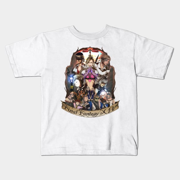 Final Fantasy XIV Kids T-Shirt by LirhyaPetitPain